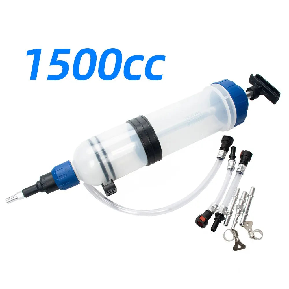 1.5L OilFluid Extractor Filling Oil Change Syringe Bottle Transfer Automotive Fuel Extraction Pump Hand Tool Oil Extractor Pump