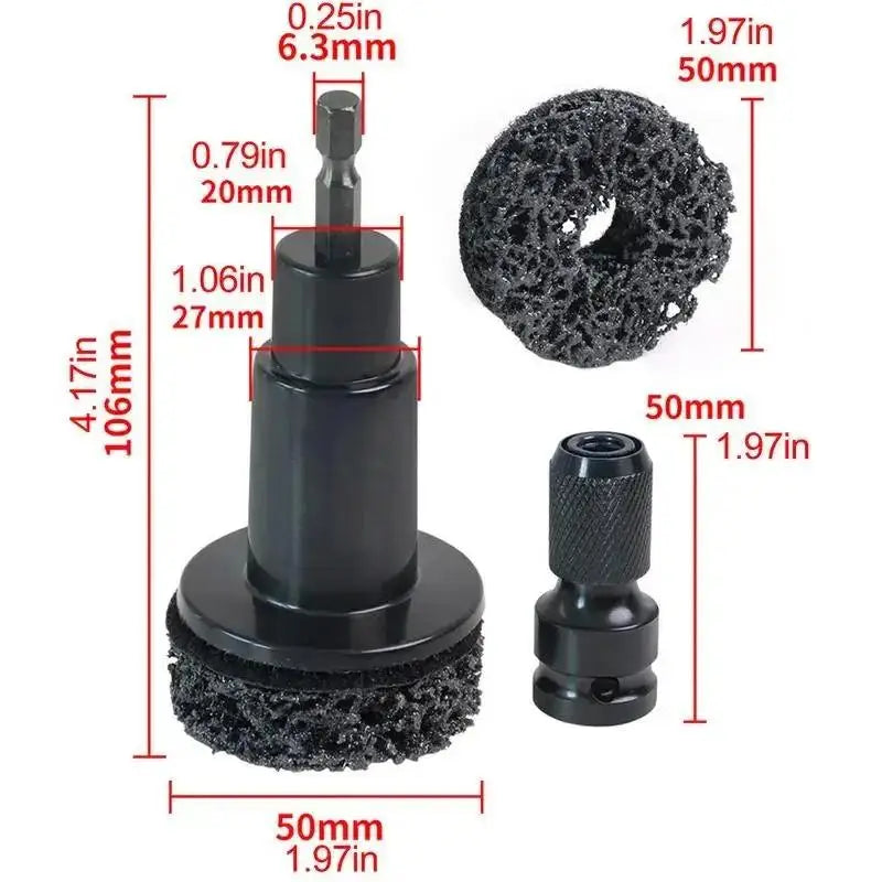 Wheel Hub Rust Removal Tool Polishing Grinder Brush for Brake Dust Cleaning Drill Attachment for Restoration & Maintenance Tool