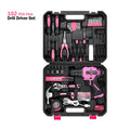 12V Cordless Drill Driver Kit Power Drill Driver Portable Home Decor Kit Screwdriver Drill Set Pink for Women DIY Enthusiasts