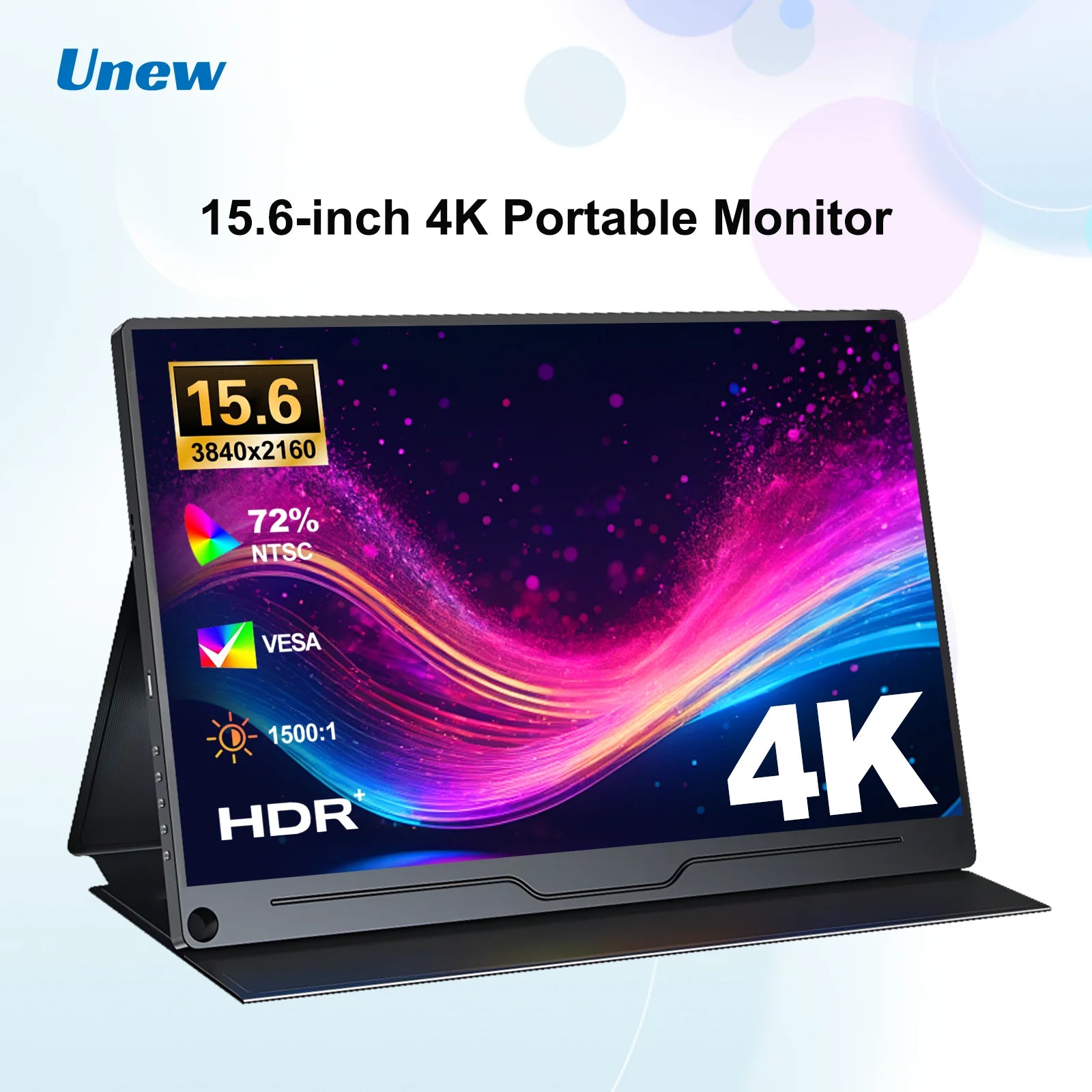 15.6 inch Portable Monitor UHD 3840X2160 Ultra-Thin 4K IPS Screen for PC Gaming External Display with for Xbox Switch PS4/5