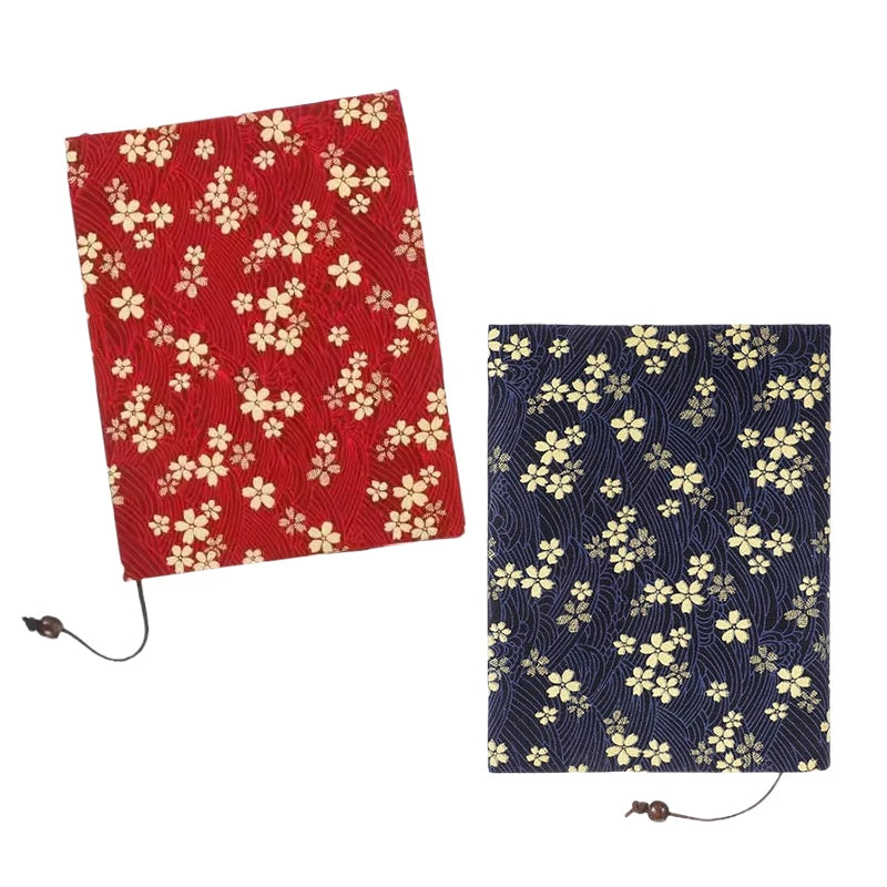 A5 Adjustable Book Cover Book Sleeve Protector Floral Print Cloth Fabric Handmade Hand Account Book Textbook Decor Book Cover