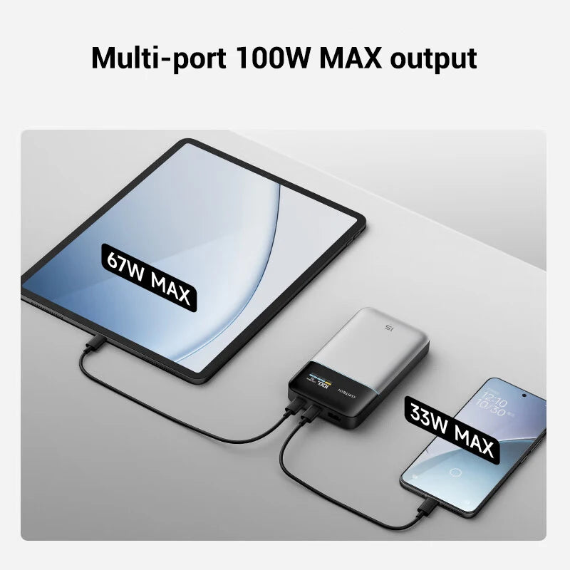 CUKTECH 15 Power Bank Air 15000 100W MAX Output GaN Portable Charger PD PPS For MacBook Sumsung S25 iPhone 16 Xiaomi 15