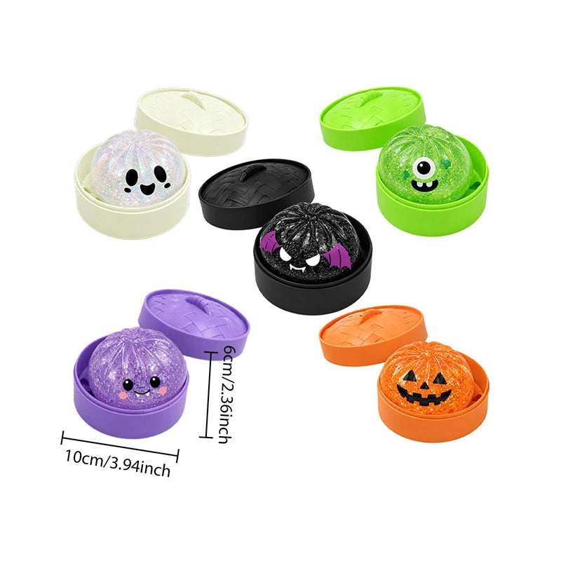 Halloween Bun Squishy Toy Fun and Quirky Shape Decompression Toys Soft Non-stick Relieve Anxiety Slow Rebound Realistic Toy New