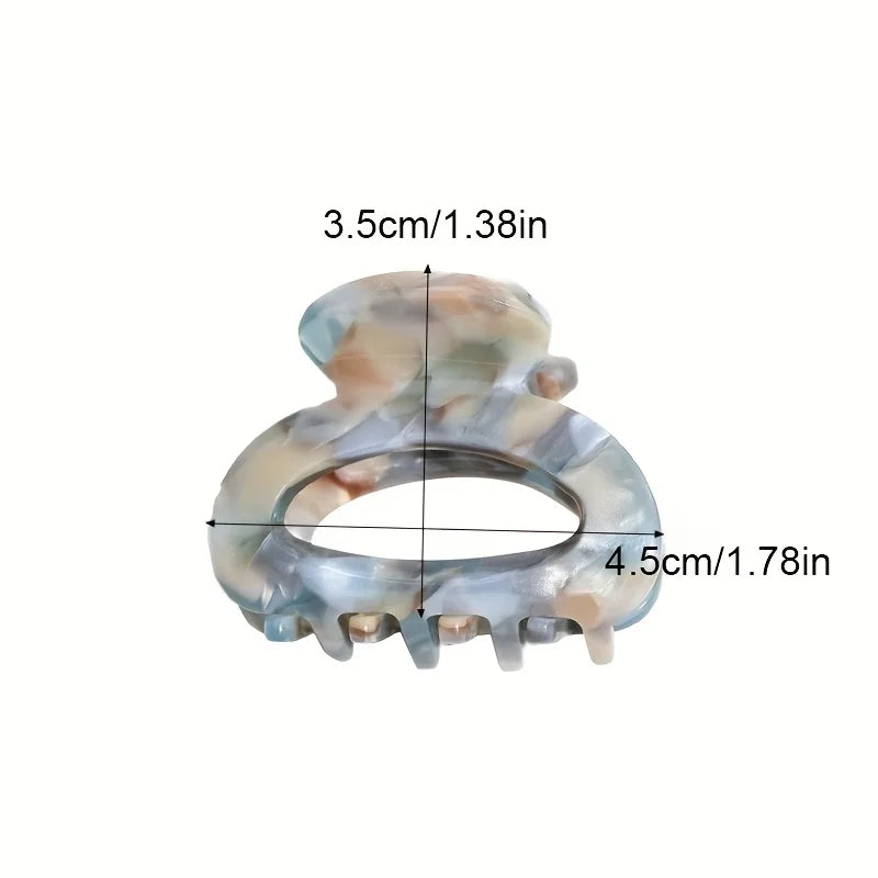 Elegant Sweet Small Oval Hair Claw Clip for Women Secure Grip Hair Accessories Ponytails Cute Hair Clips Sophisticated Style