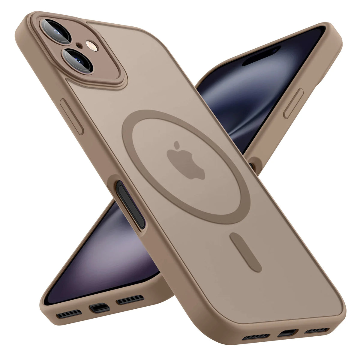 Luxury Frosted Phone Case For iPhone 18 16 15 14 13 12 11 Pro Max Plus 17 Air For Magsafe Matte Transparent Magnetic Cover