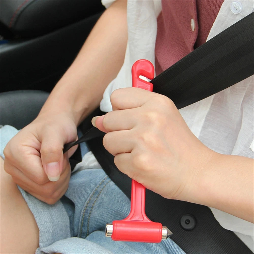Multifunctional Safety Long Handle Solid Car Self-Help Emergency Escape Hammer Window Breaker for Window Knocking Glass Artifact
