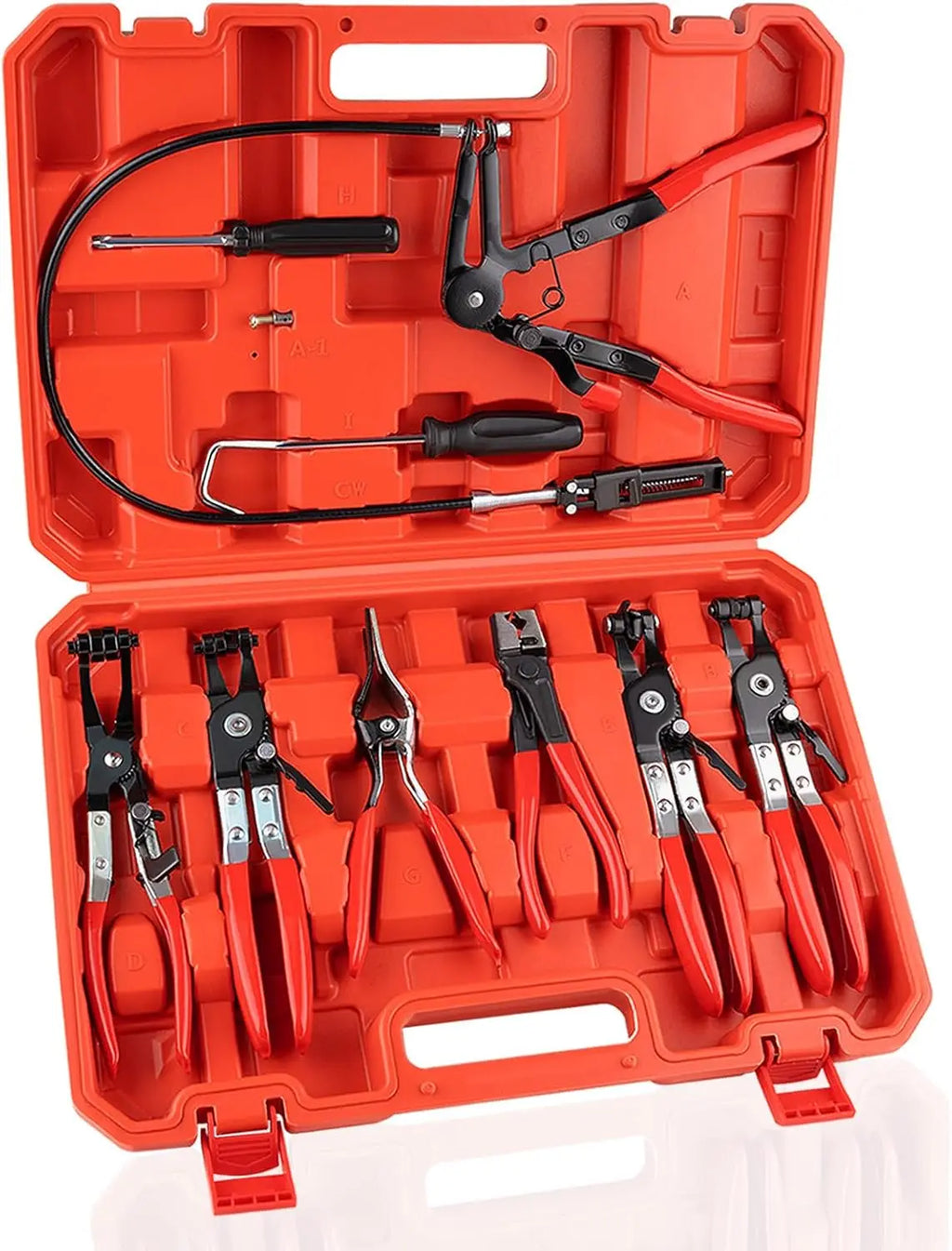 Hose Clamp Pliers, Wire Long Reach Hose Clamp Pliers Set Fuel Oil Water Hose Auto Tools Coolant Radiator Heater and Water Hose