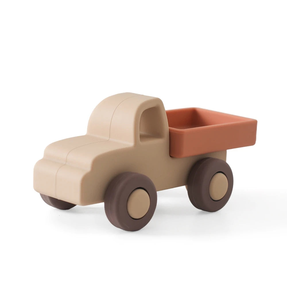 Baby Toys Montessori Silicone Car 0 12 Months Newborn Baby Things Silicone Baby Teether Toy Car Educational Toy Silicone Blocks