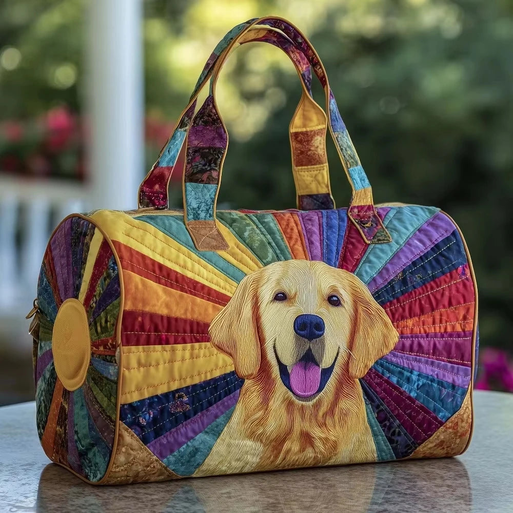 Fashion 3D Quilted Duffle Bag Bus Design Large Capacity Travel Handbag Retro Boho Sturdy Gym Tote Bag Daily Outings