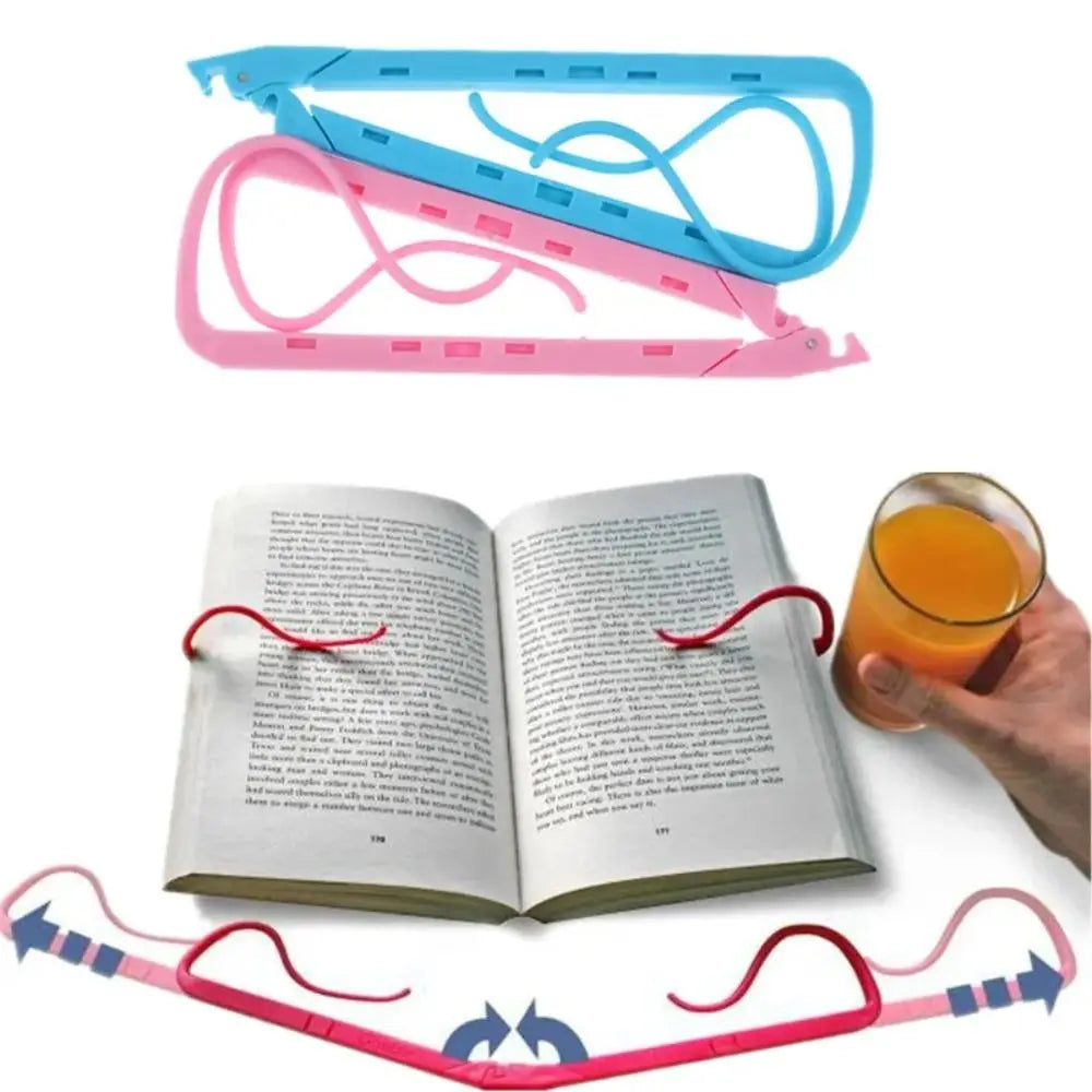 Folding Book Reading Support Clip Hands Free Book Holder Creative Books Stand Pages Open Fixed Clamp Desk Accessories