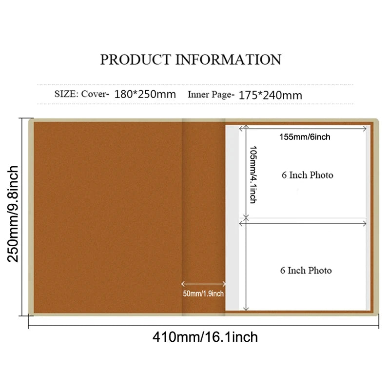 Photo Albums For 6 Inches Holder Album 200 Pockets Photo Album Book Wedding Scarpbook Cardboard Albums Photo Baby Album
