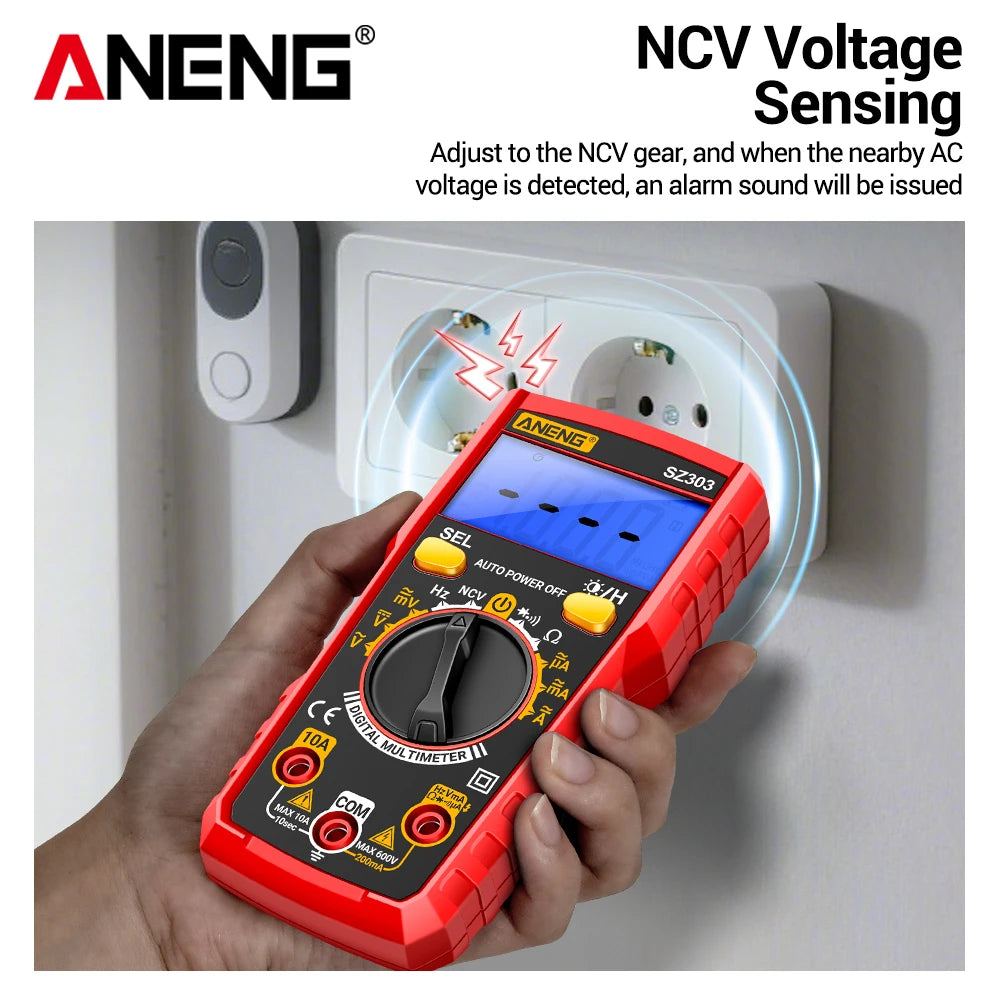 Smart Digital Voltage Multimeter ANENG SZ303 Professional Current Electrical Resistance Diode Buzzer High Precision Portable Too