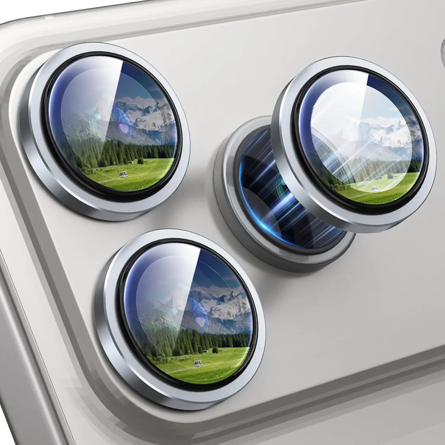 Alloy Ring Back Lens Tempered Glass for Apple iPhone 17 Pro Camera Cover Cap Metal Camera Lens Protector For iPhone 17 Pro Max