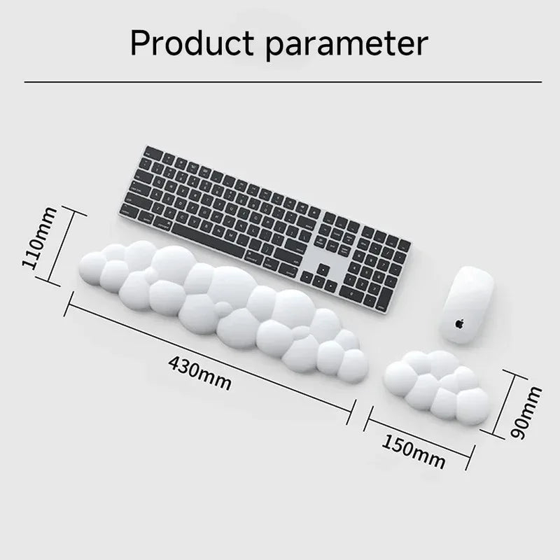 Ergonomic Mouse Pad with Wrist Rest Keyboard Cloud Anti-Slip Desktop Office Gamer Mouse Wrist Rest