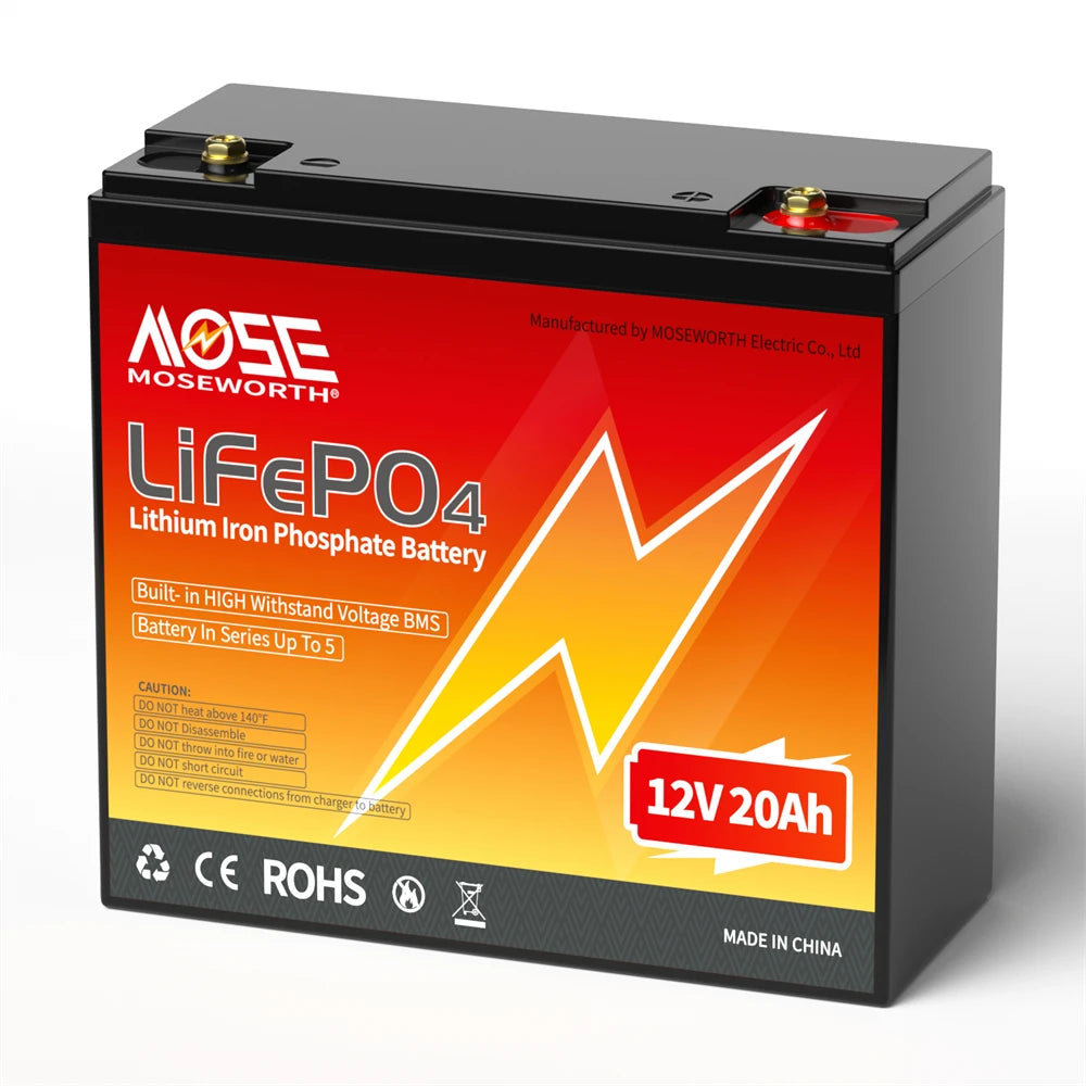12V LiFePO4 Lithium Battery Built-in BMS 6Ah 10Ah 12Ah 20Ah 25Ah 30Ah Iron Phosphate Rechargeable Deep Cycle Series Parallel