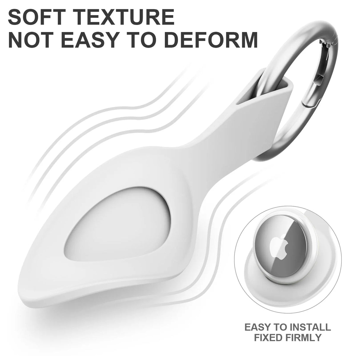 Cover for Apple Airtags Case Silicone Protective Shell Tracker Accessories Anti-scratch Sleeve Keychain for Apple Air Tag Case