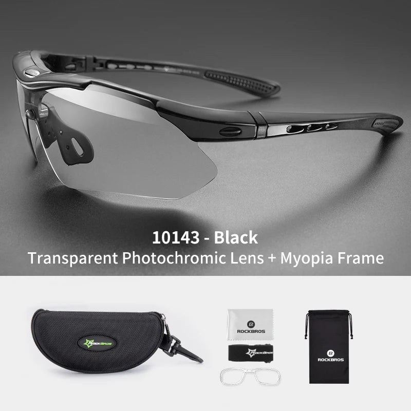 ROCKBROS Cycling Photochromic Glasses UV400  Bicycle Glasses Eyewear Ultralight MTB Sunglasses Fishing Bike Glasses Equipment