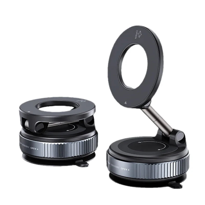 Magnetic Vacuum Phone Holder Compatible With MagSafe 360° Rotatable 96LBS Suction Cup Mount Suitable For iPhone Android Devices For Car Gym Mirror Use