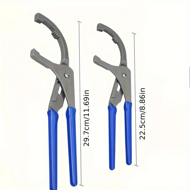 9 Inch Adjustable Oil Filter Pliers Clamp Wrench Tool for Automotive Maintenance