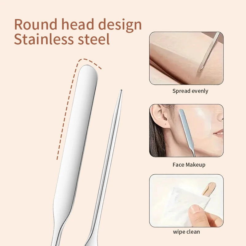 2pcs/3pcs One palette and one palette stick Foundation brush set Stainless Steel Foundation shovel facial makeup tool
