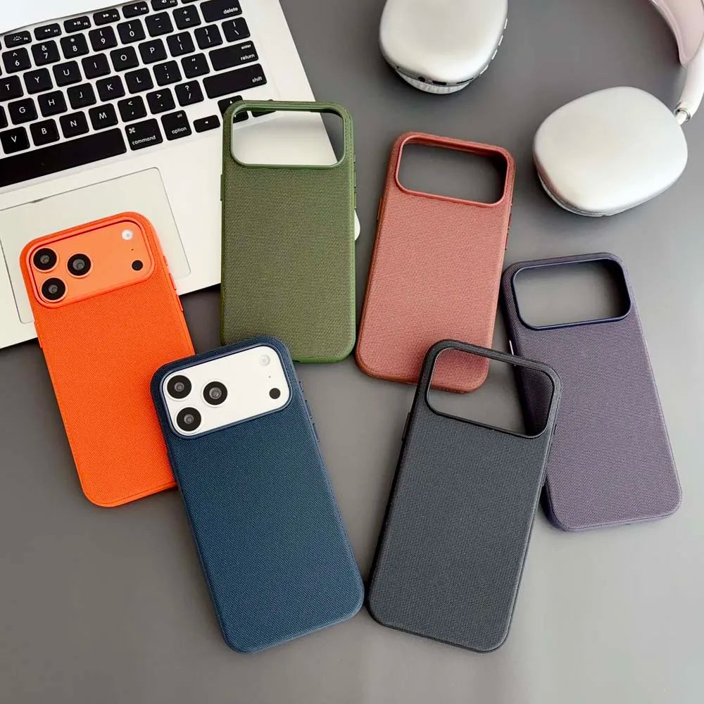 Magnetic TechWoven Phone Case For iPhone 18 17 Air 16 15 14 13 Pro Max Tech Woven For Magsafe Wireless Charging Shockproof Cover