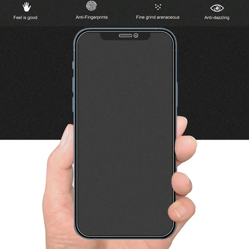 1-5Pcs Matte Tempered Glass For iPhone 17 16 15 14 13 12 11 Frosted Screen Protectors For iPhone 17 Pro Max 13 Mini Glass Film