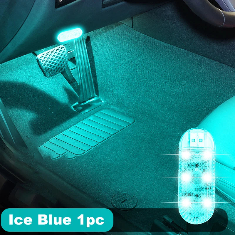Luz táctil mini LED para coche, carga USB, portátil, lámpara de lectura nocturna para techo de coche, decoración inalámbrica, luz ambiental para coche