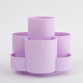 360° Rotating Pen Holder Multi Compartment PP Desk Organizer Stationery Storage Caddy School Office Makeup Brush Organizer