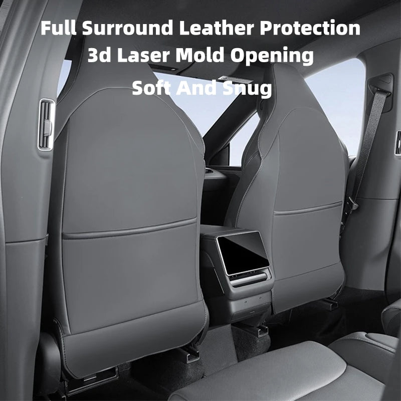 Car Seat Backrest Anti Kick Pad For Tesla New Model YL Six Seats 2026 Leather Full Surround Seat Back Anti Scratch Protector Mat