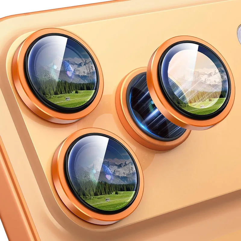 Alloy Ring Back Lens Tempered Glass for Apple iPhone 17 Pro Camera Cover Cap Metal Camera Lens Protector For iPhone 17 Pro Max
