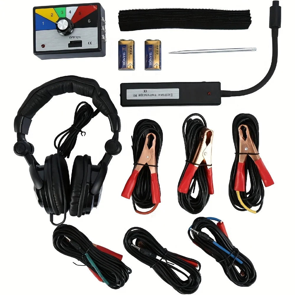 Car Electronic Stethoscope, Six-Channel Stethoscope  Engine Noise Diagnosis Scope Mechanics Tool, Mechanic Noise Malfunction Dia