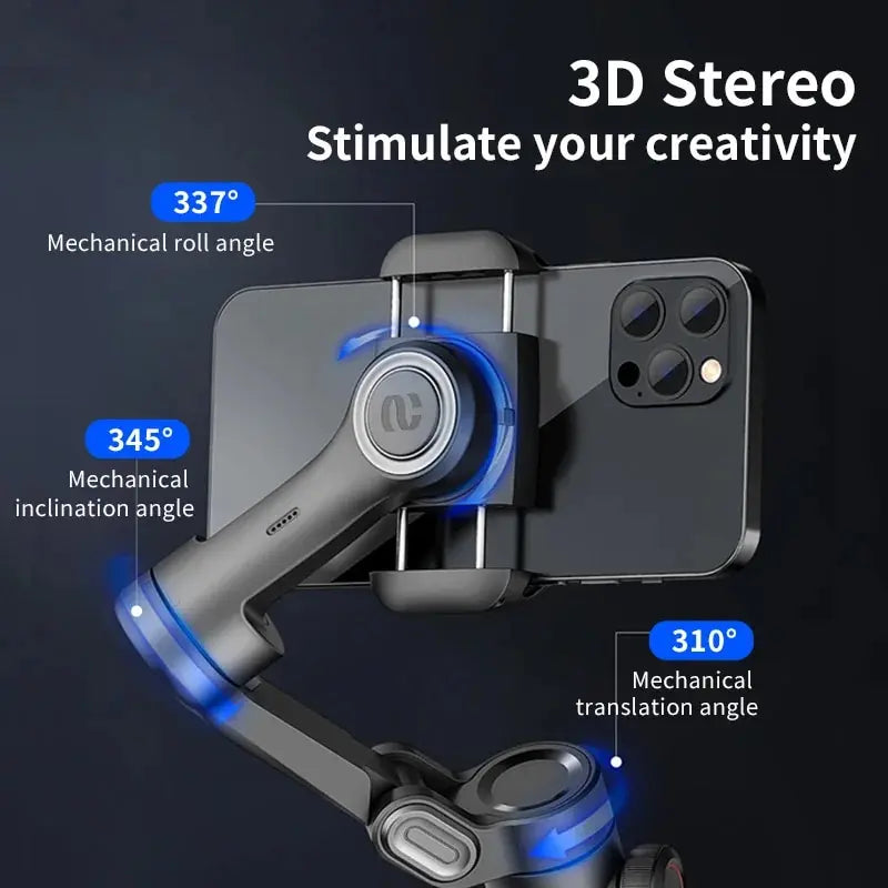 AOCHUAN 3-Axis Handheld Gimbal Stabilizer SmartXE for Smartphone for iPhone Android AI Face Tracking Tk Vlog