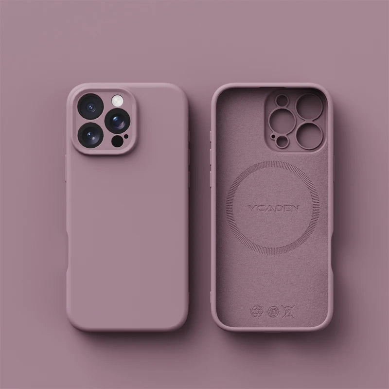 Original Magnetic For Magsafe Phone Case For iPhone 16 15 14 12 13 17 Pro Max 16 Plus Case Liquid Silicone Wireless Charge Cover
