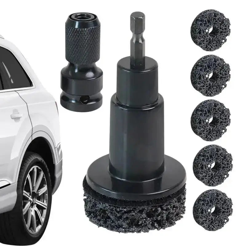 Wheel Hub Rust Removal Tool Polishing Grinder Brush for Brake Dust Cleaning Drill Attachment for Restoration & Maintenance Tool