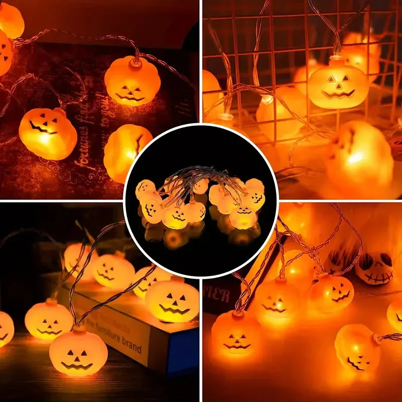 Jack-O'-Lantern Pumpkin String Lights — 10 or 20 LED