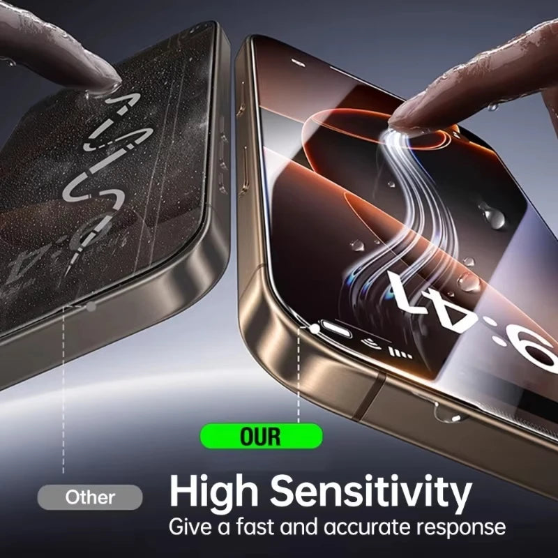 Dust Free Easy Installation HD Screen Protectors For iPhone 18 Pro Max 17 Pro Max 16 Pro 15 14 13 12 11 XR X Air Tempered Glass