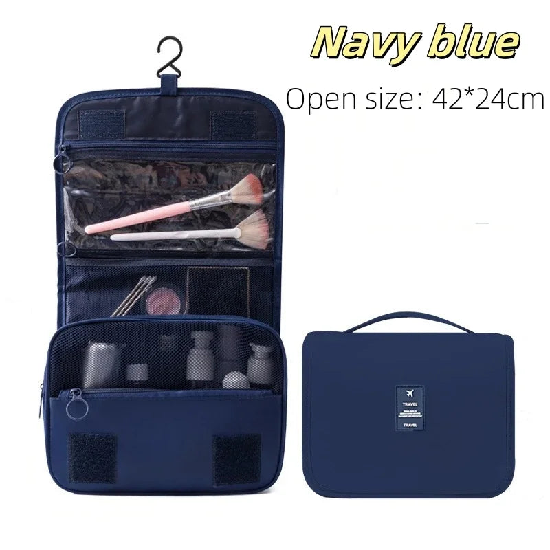 High Quality Travel Makeup Bag Waterproof Toiletries Organizer  Women Neceser Bathroom Hook Wash Pouch Hook Makeup Storage Bag