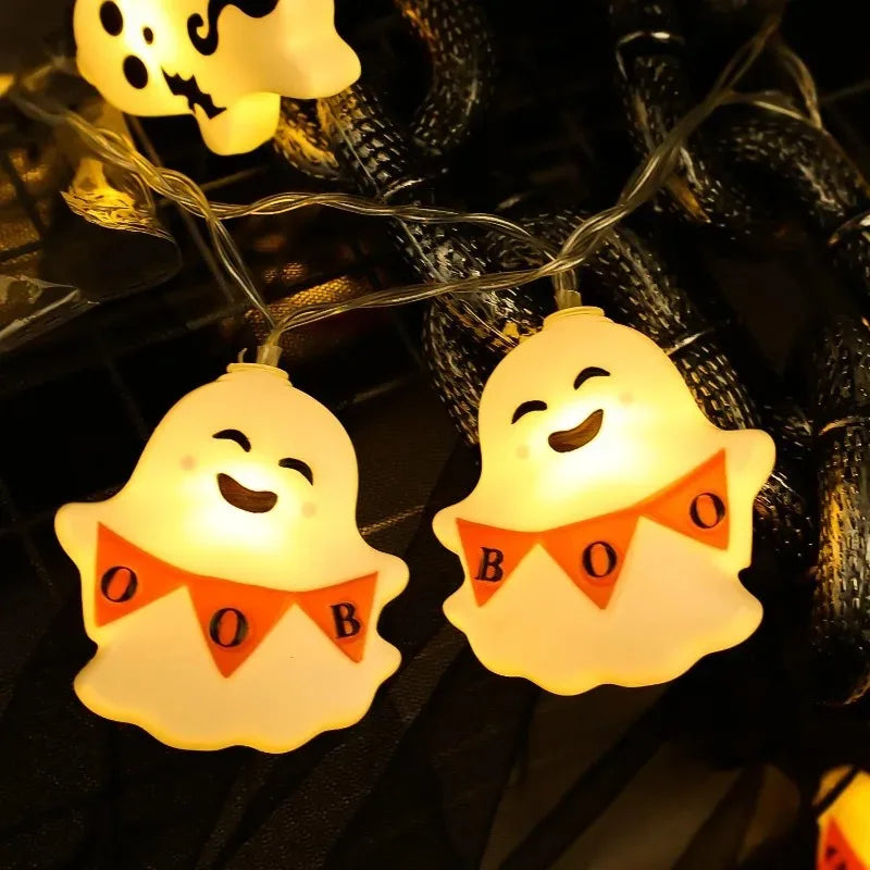 Waterproof Ghost Fairy Lights — 10 Glowing Ghosts (1.7 m)