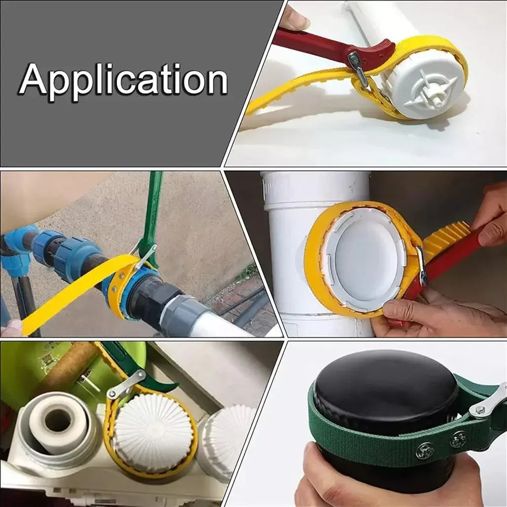 Adjustable Locking Strap Spanner Wrench Belt Oil Filter Puller Removal Tool Disassembly Strap Opener Tool