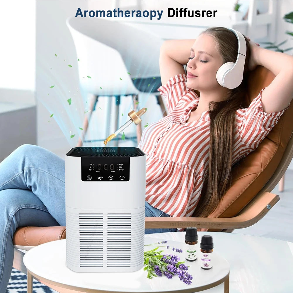 Air Purifier Portable Desktop Smoke Air Freshener Odor Remover USB Air Cleaner Household HEPA Filter Efficient Air Purifying