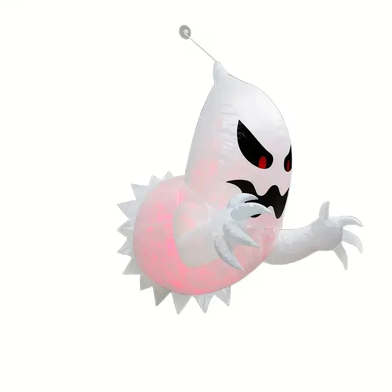 Halloween Inflatable White Ghost Outdoor Decoration Light up Scary Garden Party Decor Unique Yard Lighting Spooky Atmosphere
