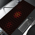 Large Gaming Mouse Pad 90x40 Red Blue Gradient Design Non-Slip Rubber Sewn Edge Gaming Desk Mat Keyboard Gamers and Office Work