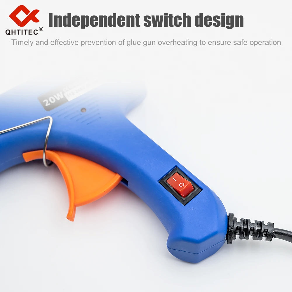 JCD 20W Hot Melt Glue Gun DIY Mini Household Industrial Guns Heat Temperature Electric Repair Tool with 20Pcs 7mm Glue Sticks