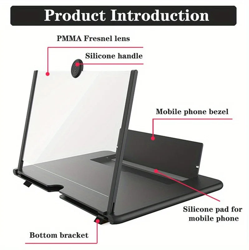 10/12 Inch HD Mobile Phone Screen Amplifier Anti-Blue Light Eye Protection Screen Magnifier