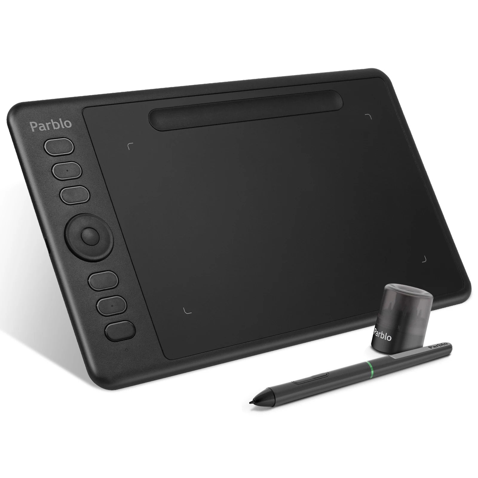 Parblo Intangbo S Drawing Tablet, 8192 Levels Battery-Free Pen and 6 Hot-Keys Digital Art Tablet for Drawing Illustration