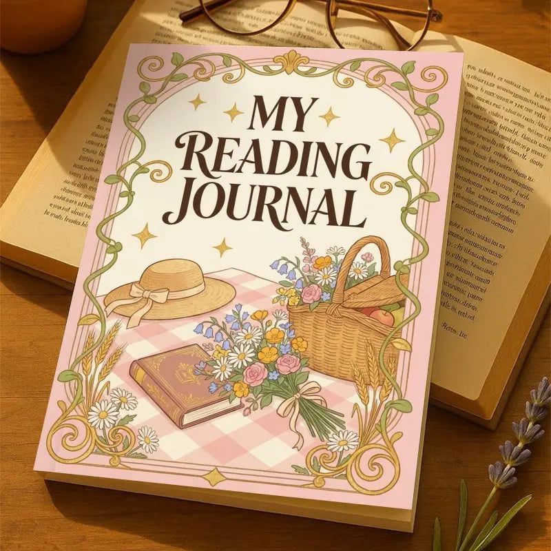 A5 Reading Journal Planner, 52 Book Review Templates, Ideal Gift for Book Lovers to Record Reading Notes & Book Quotes
