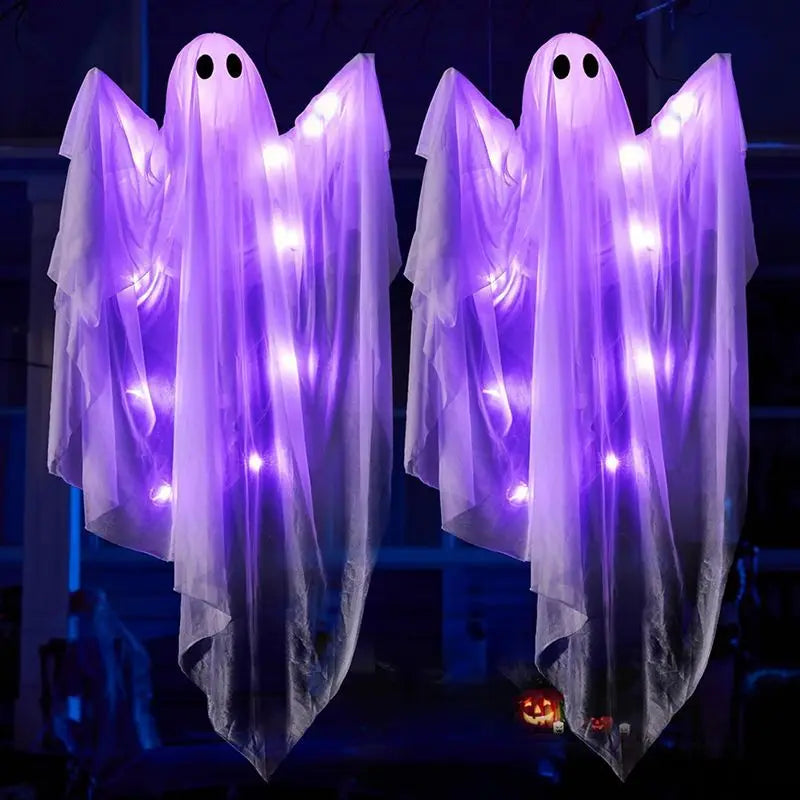 Floating Ghost LED String Light — Glowing Halloween Garland
