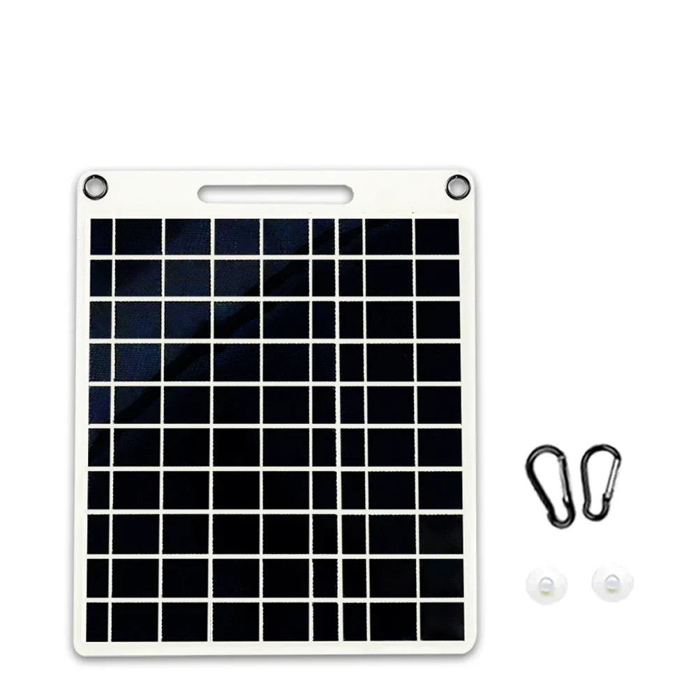 High-Efficiency 100W Solar Charger: Dual Smart USB Ports, IPX4 Waterproof, Compact Foldable Design for Phones, Lights & GPS