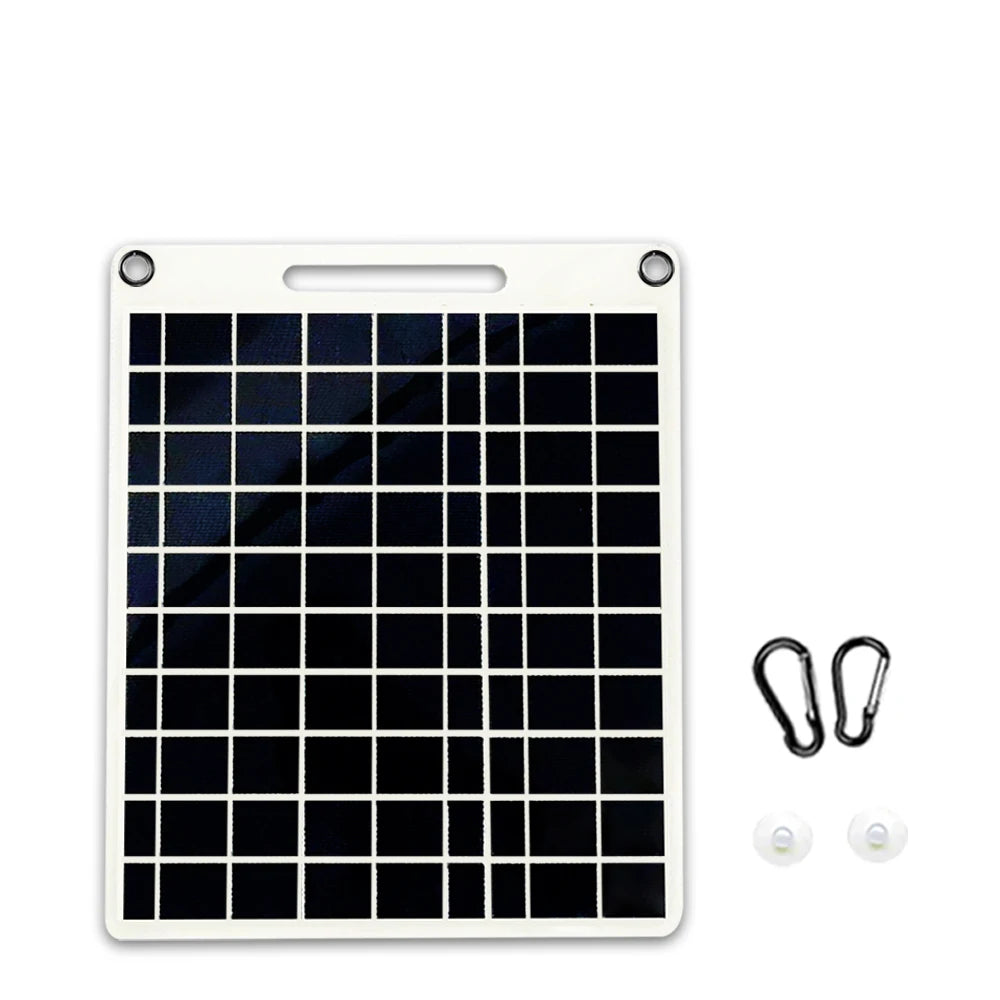 High-Efficiency 100W Solar Charger: Dual Smart USB Ports, IPX4 Waterproof, Compact Foldable Design for Phones, Lights & GPS