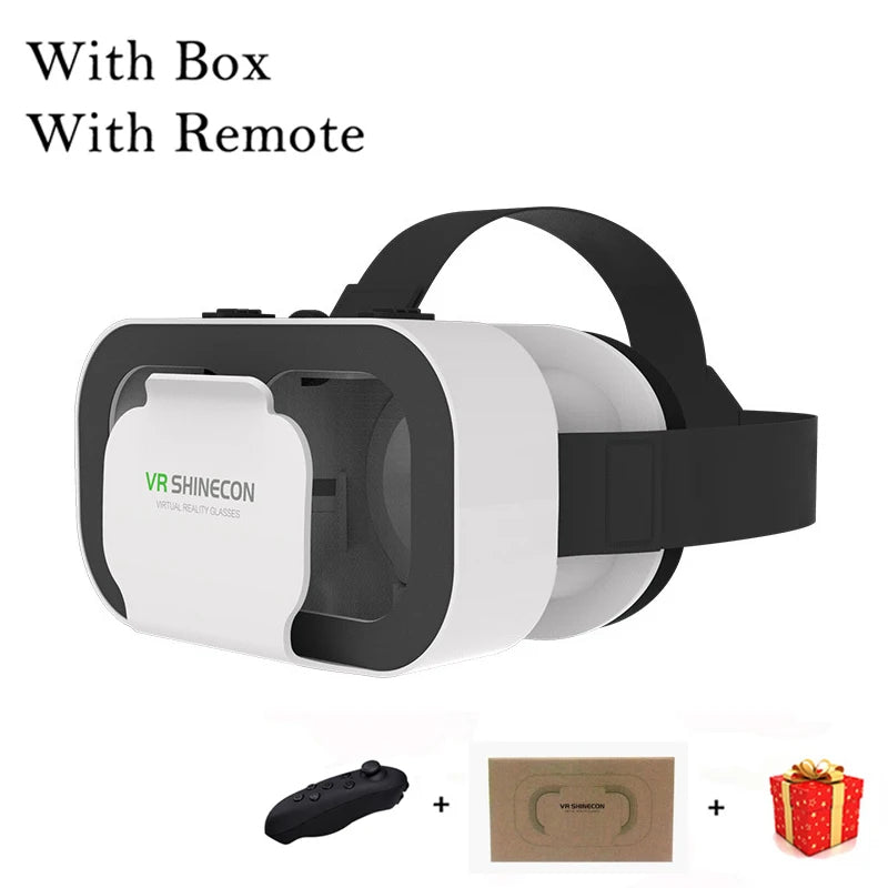 Shinecon 3D VR Glasses Virtual Reality Viar Goggles Headset Devices Smart Helmet Lenses For Cell Phone Mobile Smartphones Viewer